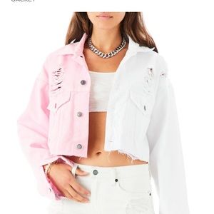 carmar pink jean jacket